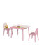 Kids Table and Chairs Set for Painting made of Wood Pink Aiyaplay