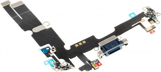 Υποδοχή Φόρτισης Apple Iphone 14 Plus Λουράκι Μικροφώνου Μαύρο