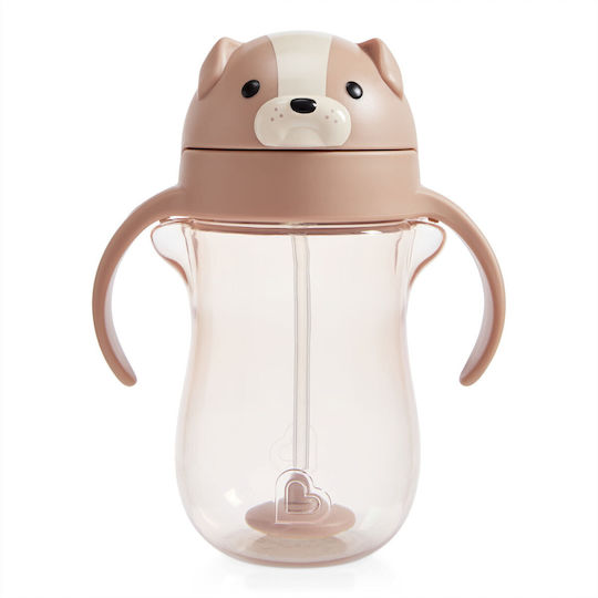 Munchkin Toddler Cup Any Angle Weighted Straw Plastic Brown 296ml for 9m+