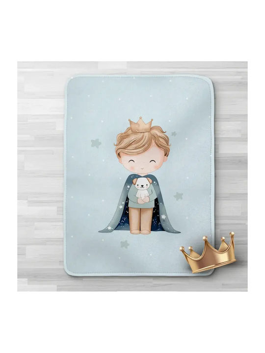 Borea Blanket Cot Little King Blue 100x140cm