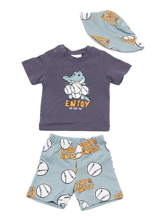 Kinder-Set mit Shorts Sommer 2Stück Anthracite