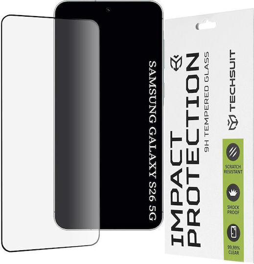 Techsuit 111d Folie Protectie Full Cover Full Glue Samsung Galaxy S26 Neagră