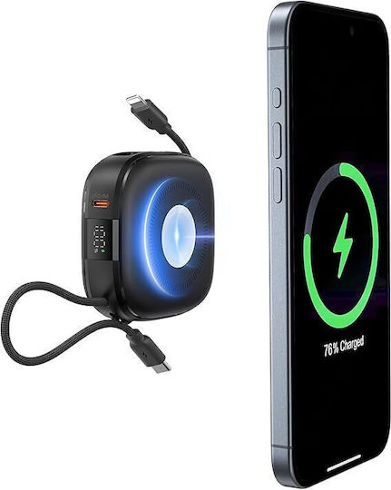 Charmast W1205 MagSafe Power Bank 10000mAh 20W with USB-C Port Power Delivery Black