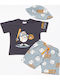 Kinder-Set mit Shorts Sommer 3Stück Anthracite