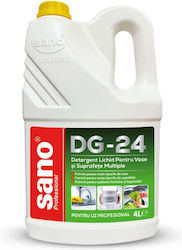 Υγρό Απορρυπαντικό Πιάτα Πολλαπλές Επιφάνειες Sano Professional Dg-24.4 L
