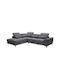 Romeo Corner Couch with Right Corner Grey 284x224x76 cm E9584,10