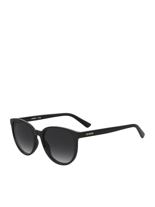 Moschino Unisex Sunglasses with Black Horn-Rimmed Frame and Black Lenses MOL103/S 807/9O