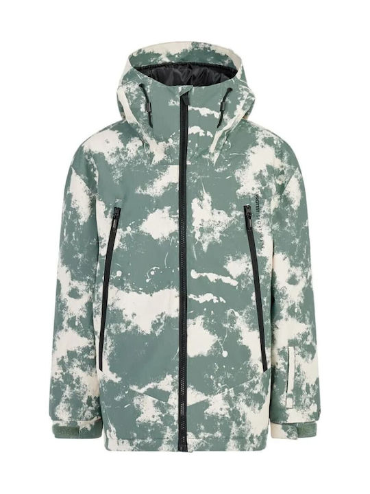 Waterproof Kids' Casual Jacket with Lining & Hood Aspen Green
