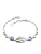 Women's Bracelet with design Heart made of Silver with Zircon
