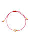 Philio Women's Bracelet Martaki with design Eye Gold Plated
