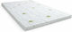 Pucioasa Topper Extra-dublu Spumă de memorie Impregnat cu Aloe Vera & Husă Detașabilă 160x180x5buc