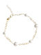 Polytimo Women's Bracelet Chain made of White gold 14K with Pearls