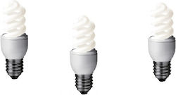 Set 3 Lămpi Fluorescente Panasonic Soclu E27 Putere 8w Formă Spirală Lumină Alb Rece Alimentare 220 240 V "efd8e65hd-3" Sigiliu Verde 1,35 Lei
