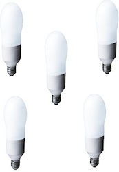 Set 5 Lămpi Fluorescente Panasonic Soclu E27 Putere 24w Formă Spirală Lumină Alb Cald Alimentare 220 240 V "efd24e282v-5" Sigiliu Verde 2,25 Lei