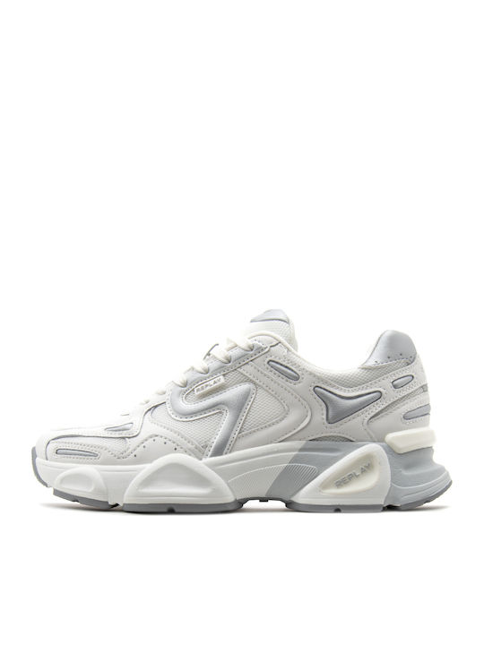 Replay Destiny Sneakers Ασημί-λευκό