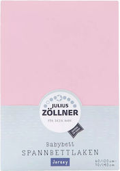 Julius Zöllner Pink Fitted Baby Sheet 70x140cm Julius Zöllner Pink Fitted Baby Sheet 70x140cm