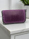 Leather Women's Bag Handbag Purple