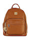 Leather Women's Bag Backpack Tabac Brown