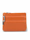 Leather Women's Wallet Classic Orange