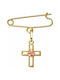 Mertzios.gr Child Safety Pin with Cross