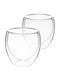 Cheffinger Pair 250ml Double-wall Coffee Glasses Floating Effect Transparent