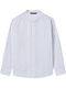 Kids Striped Shirt Long Sleeve Light Blue