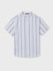 Kinder Gestreift Hemd Kurzarm Blue Striped