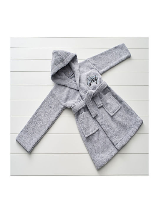 Vesta Home Kids Bathrobe Game Gray with Hooded