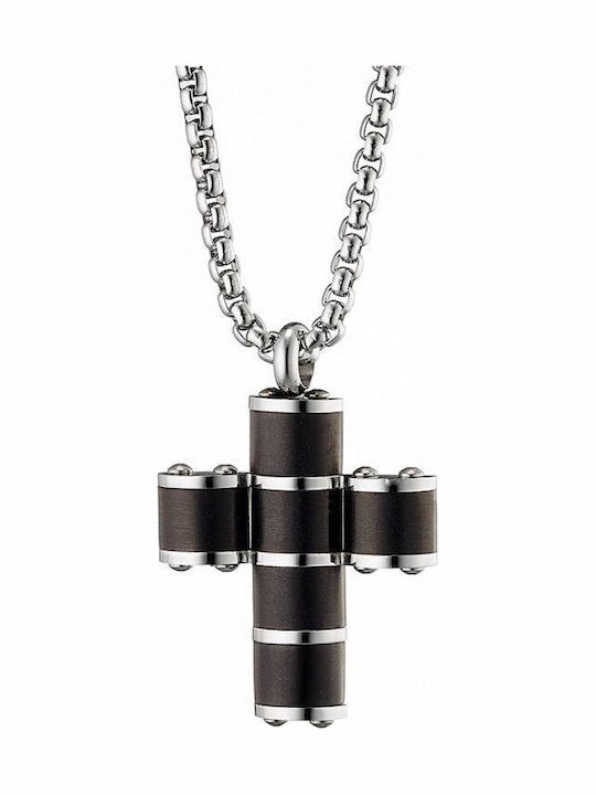 Oxzen Men's Cross from Steel with Chain