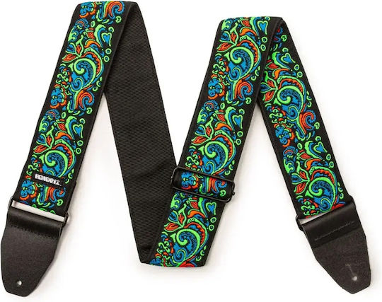Dunlop Jh27 Jimi Hendrix Blacklight Love Drops Blue Guitar Strap