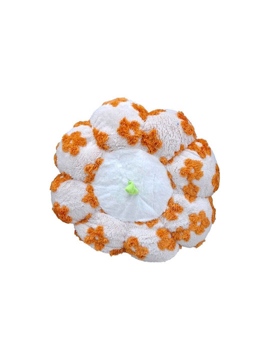Gartenstuhlkissen Weiß/Orange 45x45cm