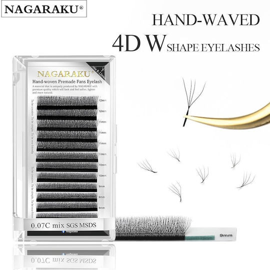 Nagaraku 4d W Форма Мигли За Удължаване 0.10c Микс 8-15мм