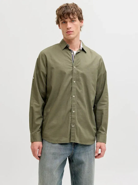 Jack & Jones Cu mânecă lungă Bumbac Cămașă Olive