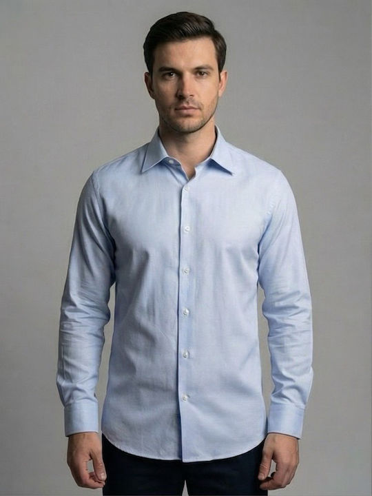 Long-sleeved Cotton Shirt Sky Blue