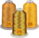Embroidery Thread Set 3 Spools 5000 M Shades Yellow