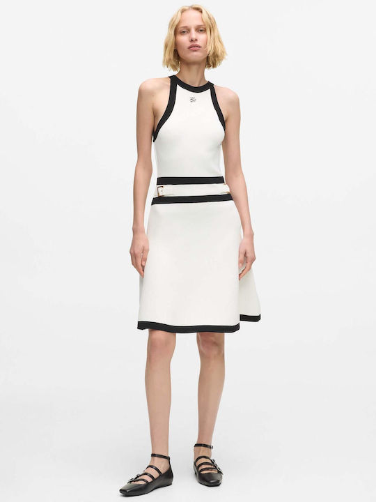 Summer Mini Knitted White Dress