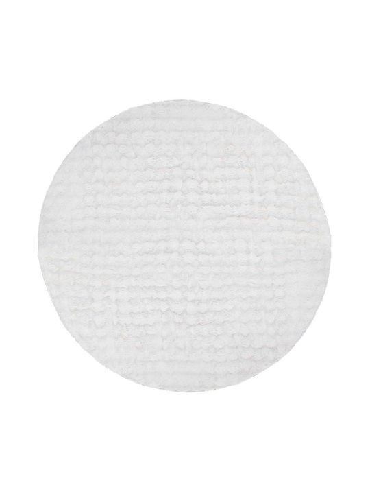 Iliadis Rug Round Furry White