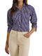 Shirt Women's Striped Long Sleeve Shirt Blue/white