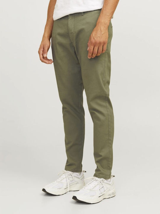 Παντελόνι Chino Ελαστικό σε Slim Εφαρμογή Λαδί