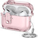 Tech-Protect Case Silicone with Hook in Pink color for Apple AirPods Pro 3