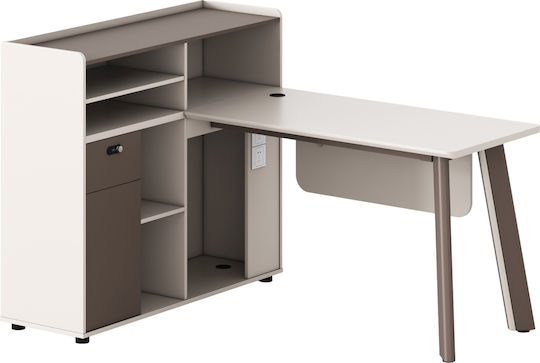 Γραφείο Newline 160x120x105εκ. Εκρού