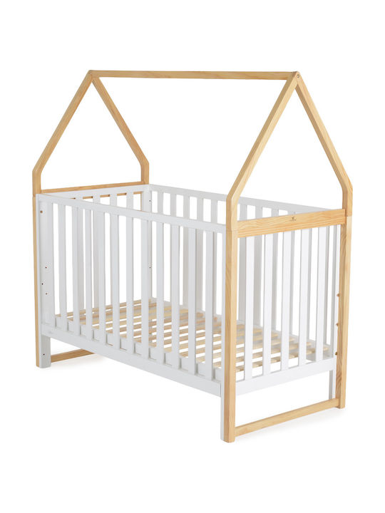 Cangaroo Βρεφική Κούνια Λευκή για Στρώμα 60x120cm
