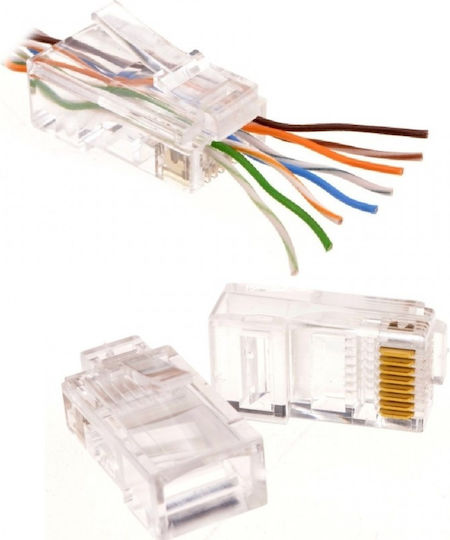 Bătaie De Trecere RJ45 UTP Cat.6 100 Buc Emtex emt-pr6-utp