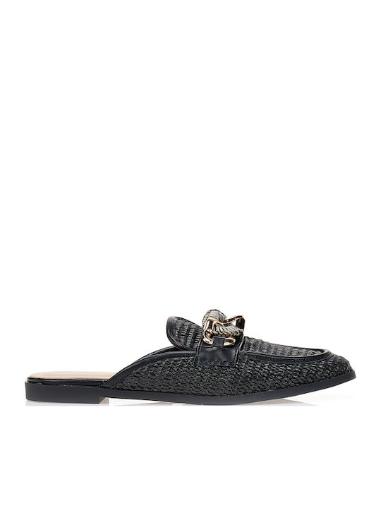 Tsoukalas Flat Mules σε Μαύρο Χρώμα