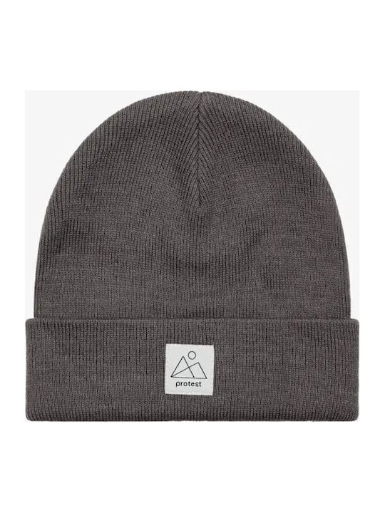 Beanie Unisex Σκούφος Πλεκτός σε Γκρι χρώμα