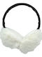 Unisex Earmuff Πλεκτό σε Λευκό χρώμα
