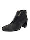 Leder Stiefeletten Damen Gray