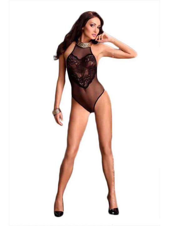 Sexy Κορμάκι Seduce Me Μαύρο Διαφάνεια
