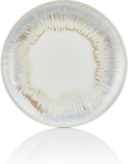 By Bone Wave Plate Shallow made of Porcelain with Diameter 27cm 12pcs