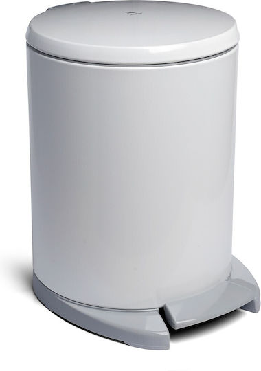 Marva Inox Καλαθάκι Μπάνιου 6lt Λευκό